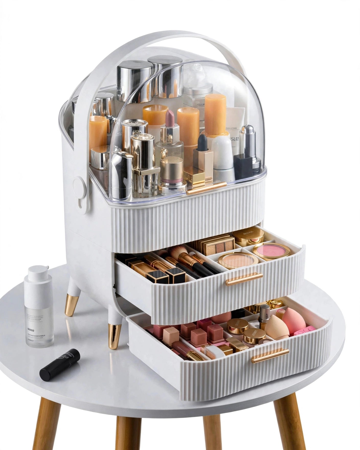 Makeup Organizer with Drawers – Acrylic Cosmetic Storage Box for Vanity & Dressing Table