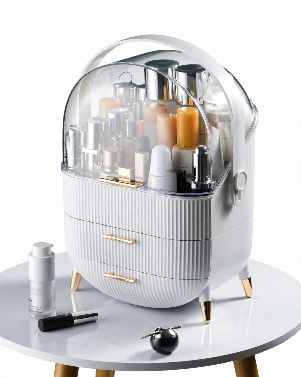 Makeup Organizer with Drawers – Acrylic Cosmetic Storage Box for Vanity & Dressing Table