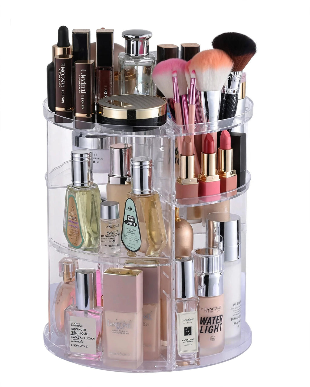 360° Rotating Makeup Organizer – Large Capacity Acrylic Cosmetic Storage Box
